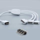 1 to 3 Ports Female/Male Connection Cable 4 Pin Splitter Cable - UK LED Lights