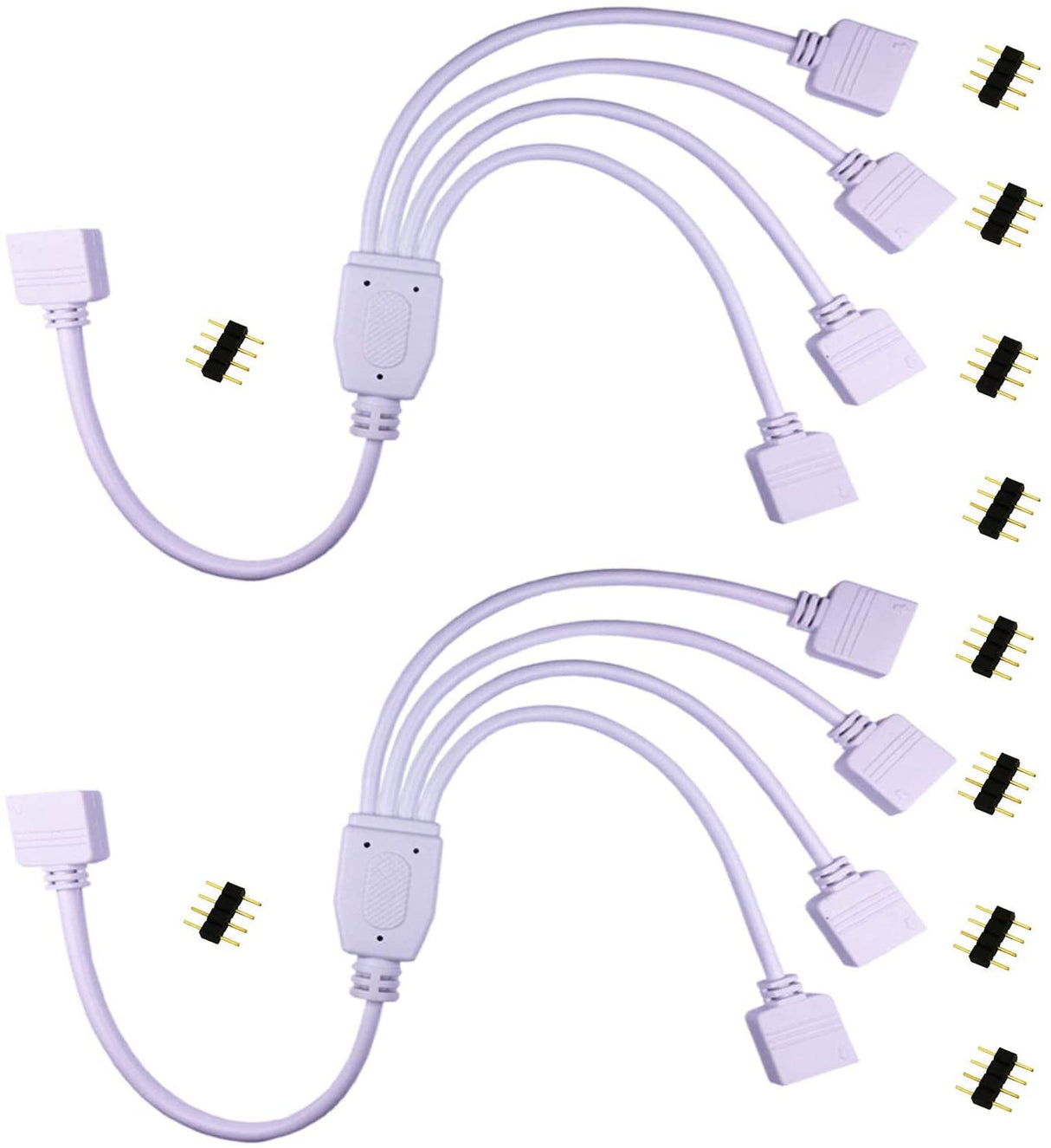 1 to 4 Ports Female/Male Connection Cable 4 Pin Splitter Cable - UK LED Lights