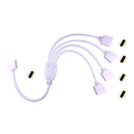 1 to 4 Ports Female/Male Connection Cable 4 Pin Splitter Cable - UK LED Lights