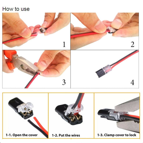 12V/24V 2Pin LED Strip 2/3/4 Way Connector For Power Distribution Single Colour LED - UK LED Lights