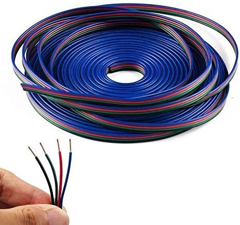 4 Pin RGB LED Strip Extension Wire Connector for RGB 5050 3528 - UK LED Lights