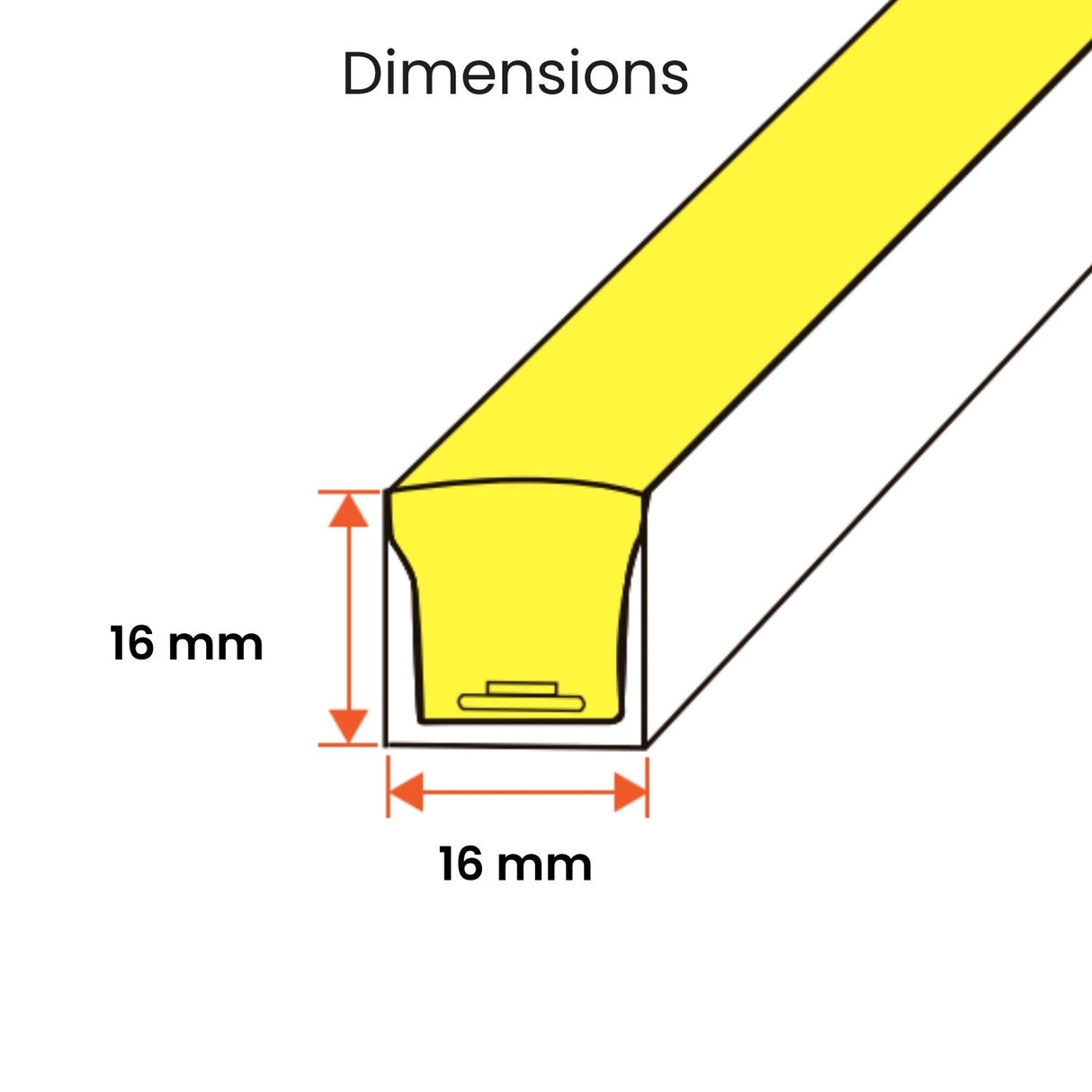 Addressable Digital Pixel RGB Neon Flex 16x16mm WS2811 App Control 10 metre Kit - UK LED Lights