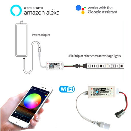 Addressable Digital Pixel RGB Neon Flex 16x16mm WS2811 App Control 10 metre Kit - UK LED Lights