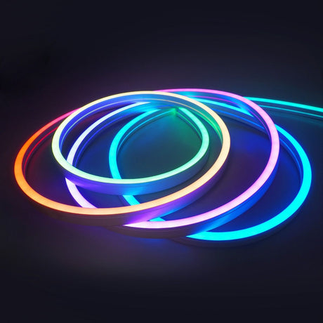 Addressable Digital Pixel RGB Neon Flex 24V 12x20mm IP65 WS2811 10cm Cut - UK LED Lights