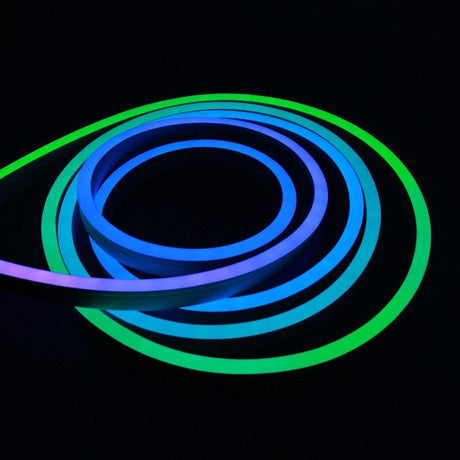 Addressable Digital Pixel RGB Neon Flex 24V 12x20mm IP65 WS2811 10cm Cut - UK LED Lights