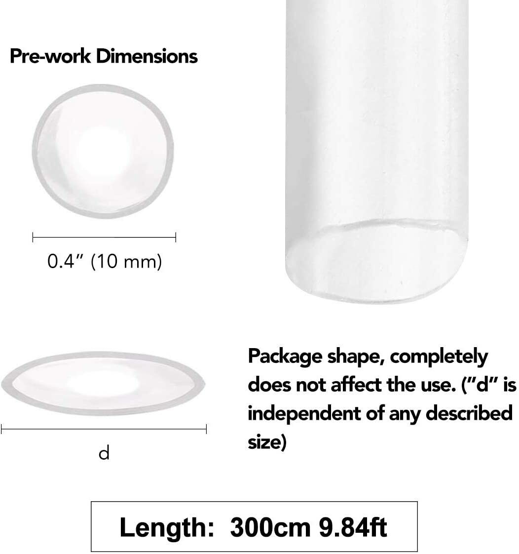 Adhesive Clear Heat Shrink Sleeving - 2:1 Weatherproof Heatshrink Tubing 16 - 25mm 1 Metre - UK LED Lights