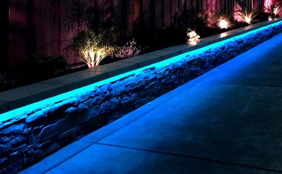 Blue LED Neon Flex AC 220V 240V 8x16mm 120LEDs/m IP65 Waterproof with UK Plug - UK LED Lights