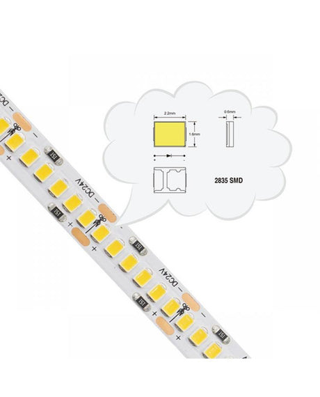 Blue LED Strip Light 12V 240 LEDs/m 1200 LEDs IP20 Non Waterproof 5 Metre Strip - UK LED Lights