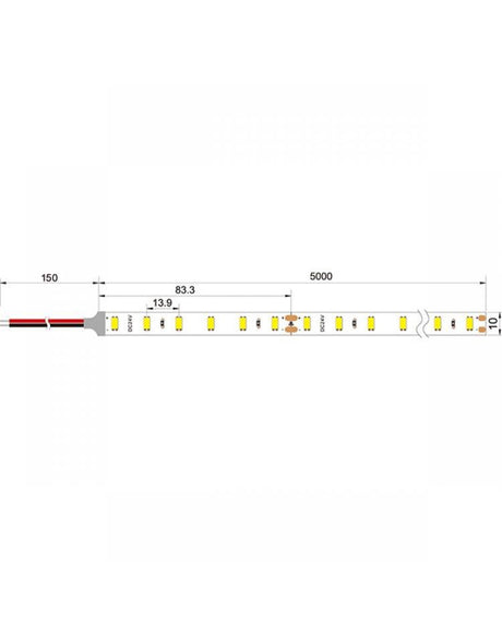 Blue LED Strip Light 12V 240 LEDs/m 1200 LEDs IP20 Non Waterproof 5 Metre Strip - UK LED Lights