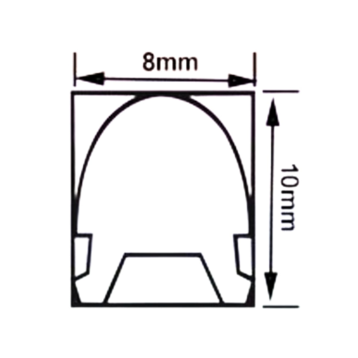 Blue Silicone Neon Flex Tube Diffuser Body for LED Strip Lights Neon Signs 8mm - UK LED Lights