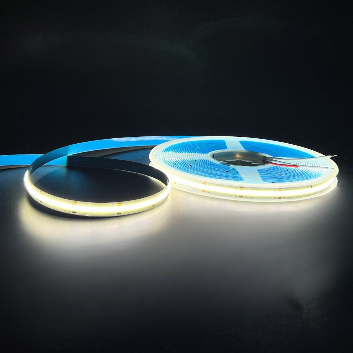 CCT COB LED Strip 2700K to 6500K 24V 480 LEDs/m IP20 10mm Wide - UK LED Lights