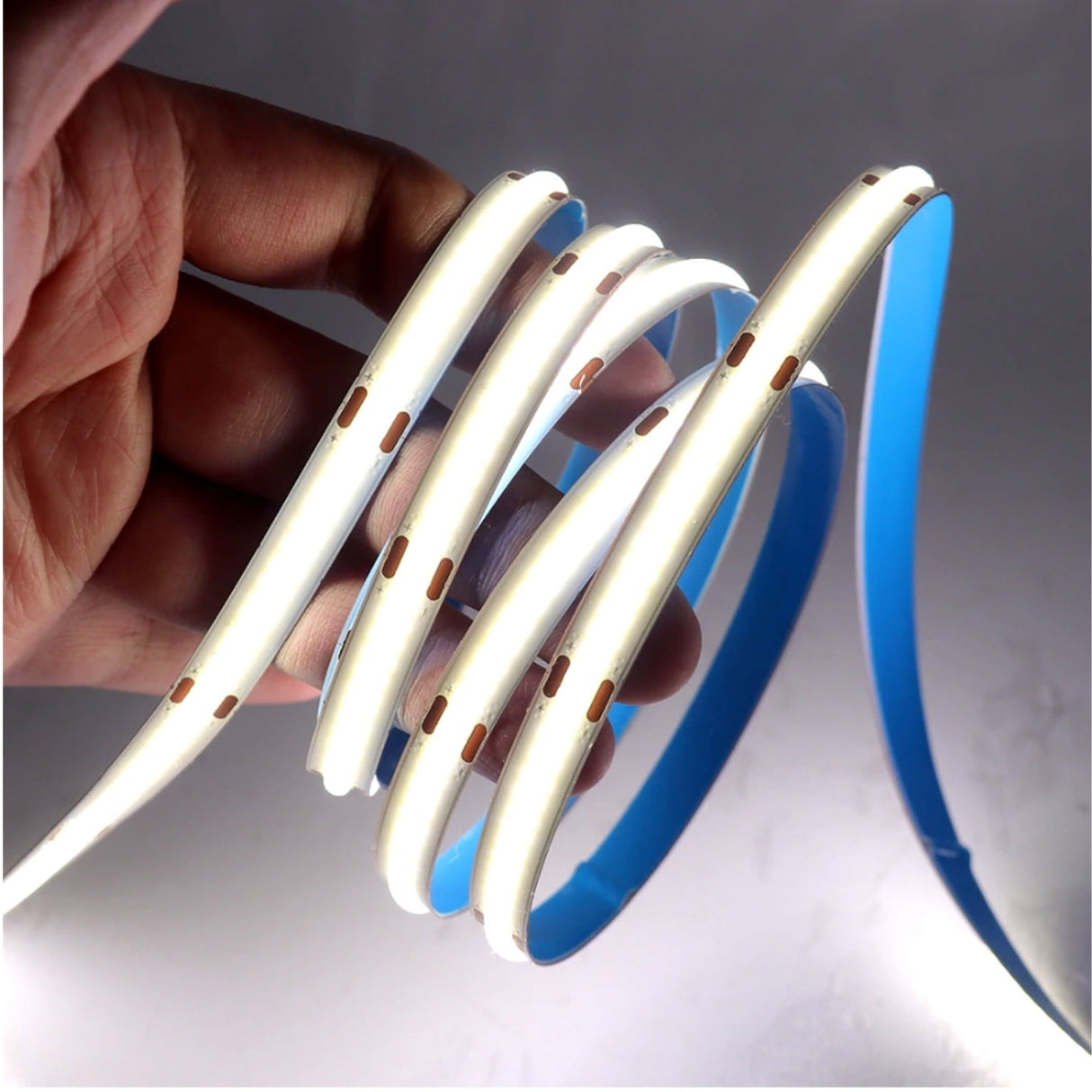 CCT COB LED Strip 2700K to 6500K 24V 480 LEDs/m IP20 10mm Wide - UK LED Lights