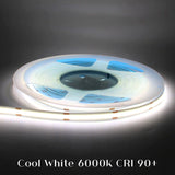 CCT Seamless COB LED Strip 24V 780 LEDs/m IP20 Waterproof WW+CW 10 Metre Kit - UK LED Lights