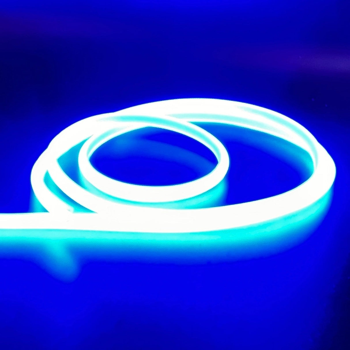 COB LED Strip Light Blue Neon Flex 220V 240V 288 LEDs/m IP65 with UK Plug - UK LED Lights