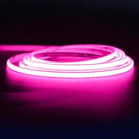 COB LED Strip Light Pink Neon Flex 220V 240V 288 LEDs/m IP65 with UK Plug - UK LED Lights