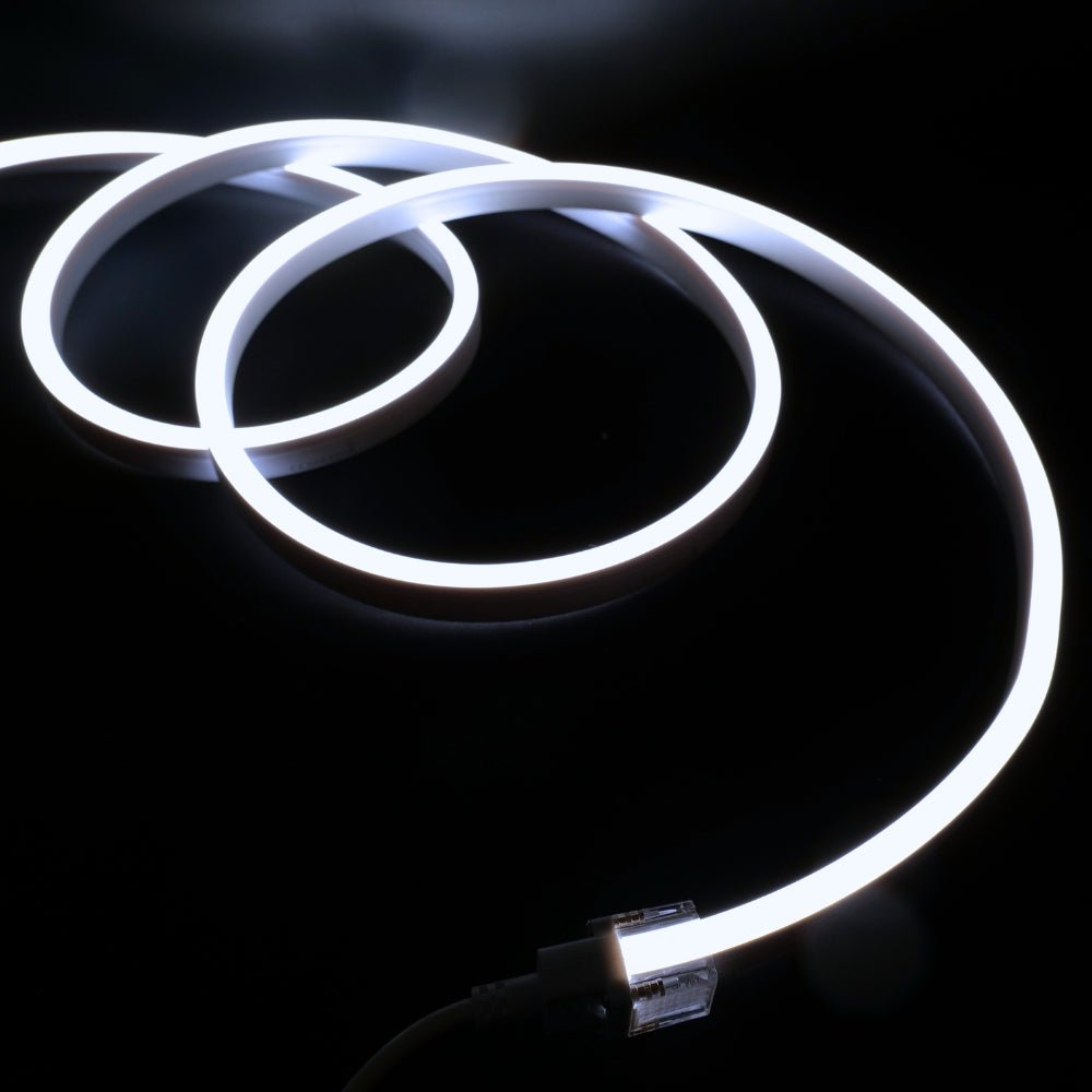 Cool White LED Neon Flex 6000K 24V 10x20mm IP68 Waterproof 12.5cm Cut - UK LED Lights