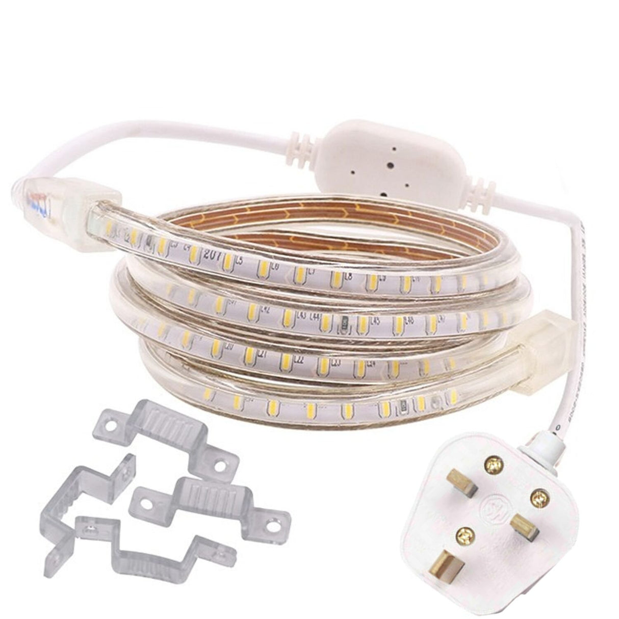 Cool White LED Strip Light 220V 240V 2835 IP65 Waterproof 120LED/m Full Kit - UK LED Lights