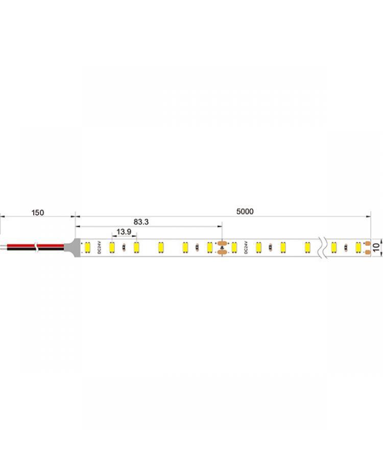 Cool White LED Strip Light 6000K 12V 240 LEDs/m 1200 LEDs IP20 Waterproof 5 Metre Strip - UK LED Lights