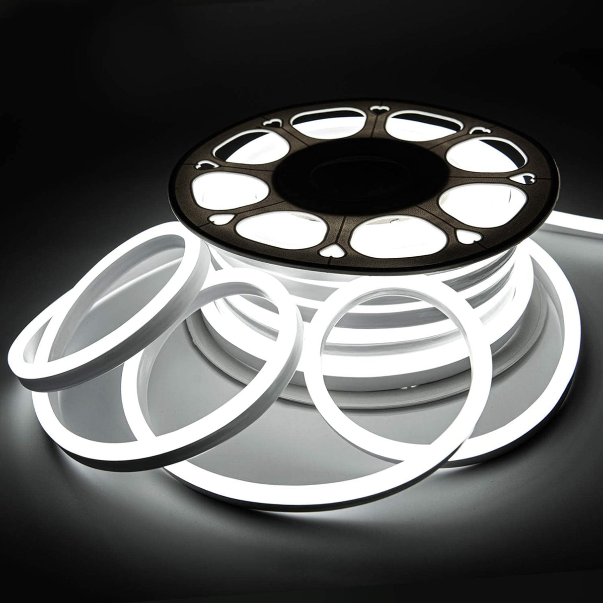 Cool White Neon Flex 220V 240V 8x16mm 120LEDs/m IP65 Waterproof with UK Plug - UK LED Lights