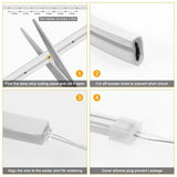 Cool White Neon Flex 6000K 12V 8x16mm 120 LEDs/m IP65 Waterproof 2.5cm Cut - UK LED Lights