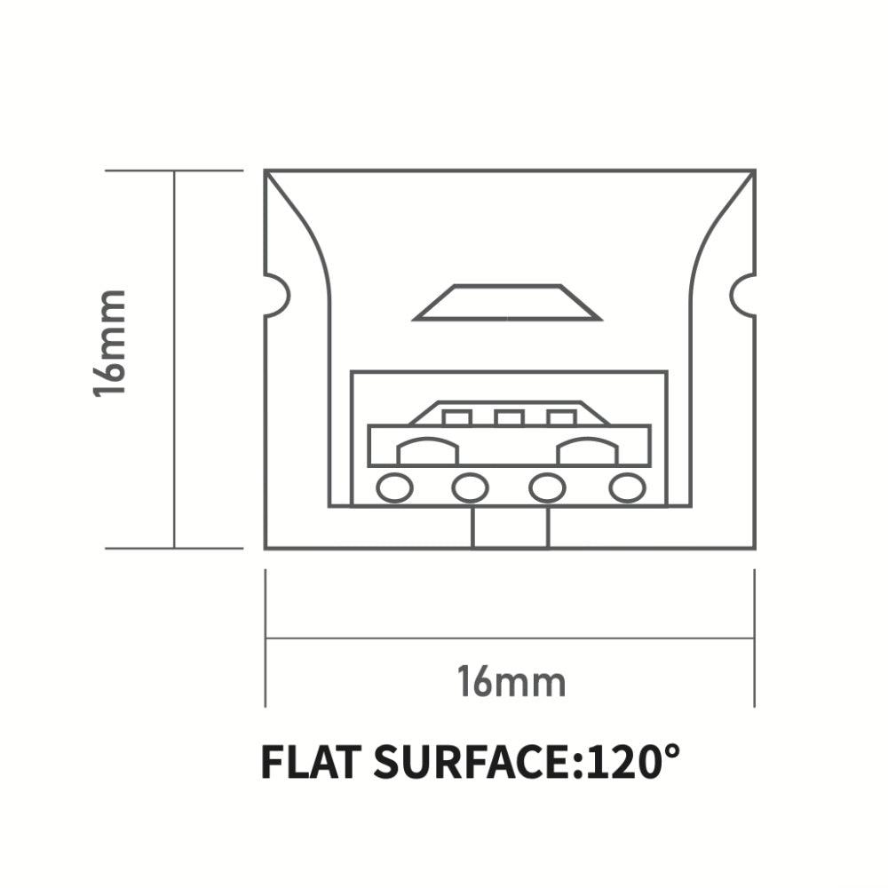 Cool White Neon Flex 6000K 16x16mm 220V 240V Top Bend 20cm Cut IP65 Waterproof with UK Plug - UK LED Lights