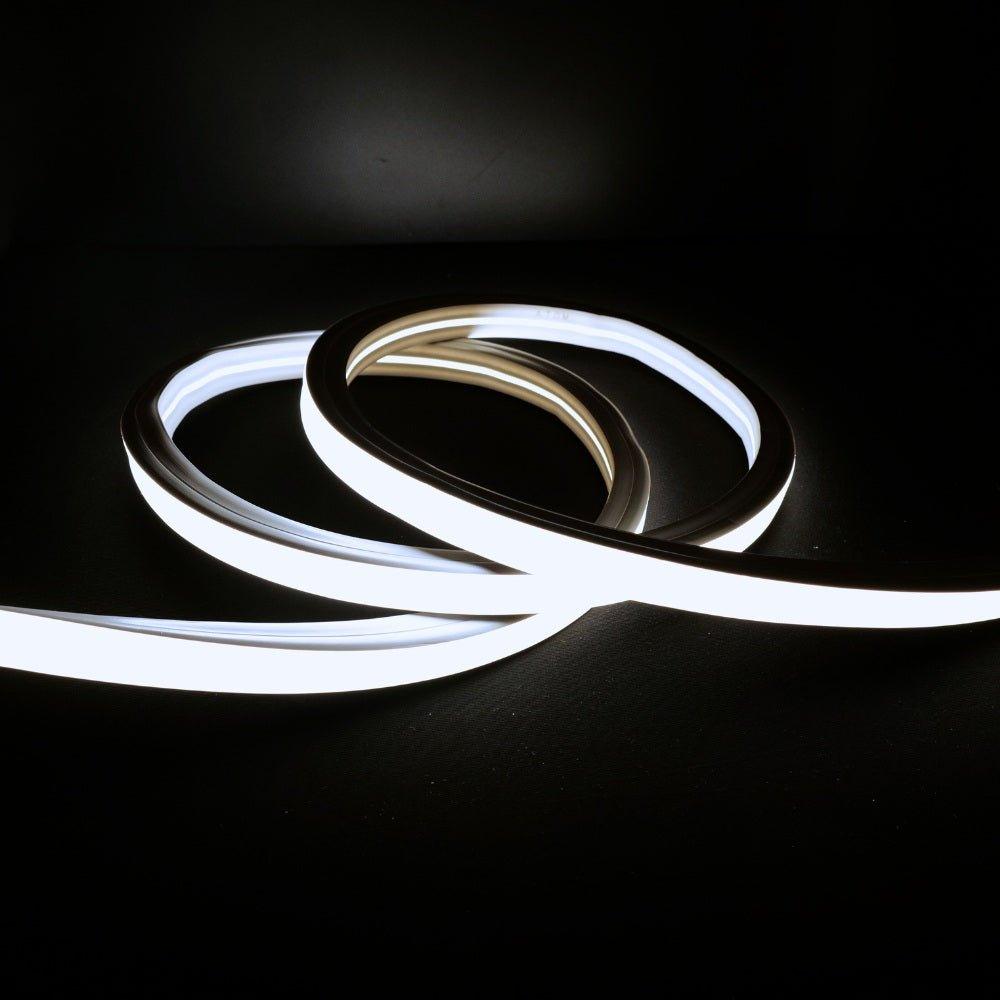 Cool White Neon Flex 6000K 16x16mm 220V 240V Top Bend 20cm Cut IP65 Waterproof with UK Plug - UK LED Lights