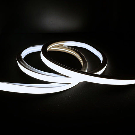 Cool White Neon Flex 6000K 16x16mm 220V 240V Top Bend IP65 10cm Cut with UK Plug - UK LED Lights