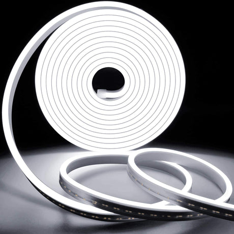 Cool White Neon Flex 6000K DC 12V IP65 Waterproof 8x16mm 120 LEDs/M Only - UK LED Lights