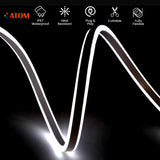 Cool White Neon Flex Double Side 220V 240V 120LED/m 8x16mm IP67 Waterproof Full Kit - UK LED Lights