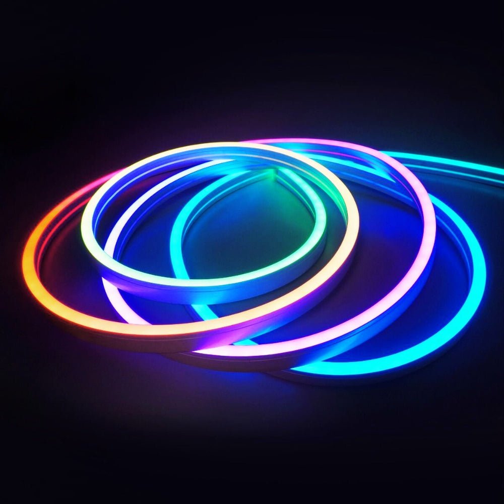 Digital Pixel Addressable RGB Neon Flex 24V 10x20mm IP68 Waterproof WS2811 12.5cm Cut - UK LED Lights