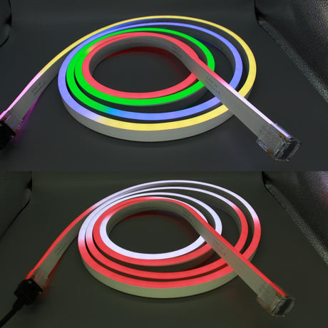 Digital Pixel Addressable RGB Neon Flex 24V 10x20mm IP68 Waterproof WS2811 12.5cm Cut - UK LED Lights