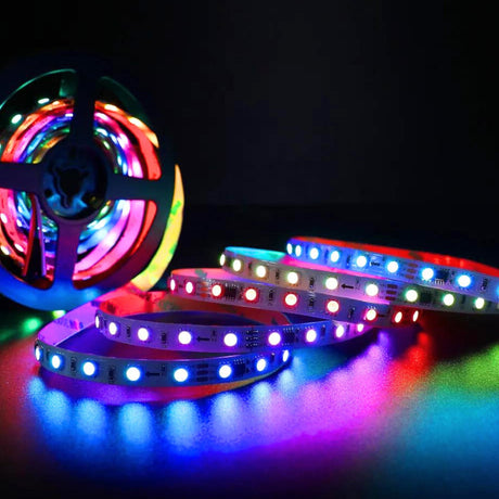 Digital Pixel RGB LED Strip 12V WS2811 Addressable 5050 60LED/m IP20 5 Metre - UK LED Lights