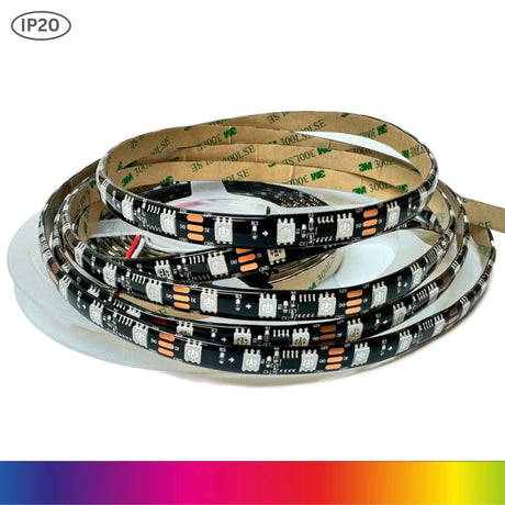 Digital Pixel RGB LED Strip 12V WS2811 Addressable 5050 60LED/m IP20 5 Metre - UK LED Lights