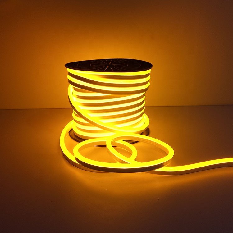 Golden Neon Flex 220V 240V 8x16mm 120LEDs/m IP65 Waterproof with UK Plug - UK LED Lights