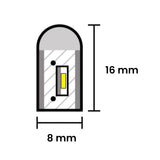 Golden Neon Flex 220V 240V 8x16mm 120LEDs/m IP65 Waterproof with UK Plug - UK LED Lights