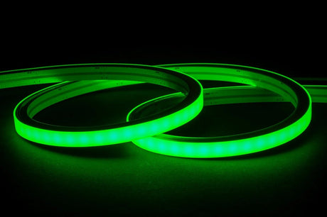 Green LED Neon Flex 220V 240V Flat Shape Top Bending 20cm Cutting IP65 with UK Plug - UK LED Lights