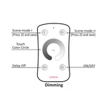 L Tech LED Mini RF DIM - M1/M3 - 3A Touch Remote Controller Dimmer Receiver for Single Colour LED Lighting Strip 12V 24V - UK LED Lights