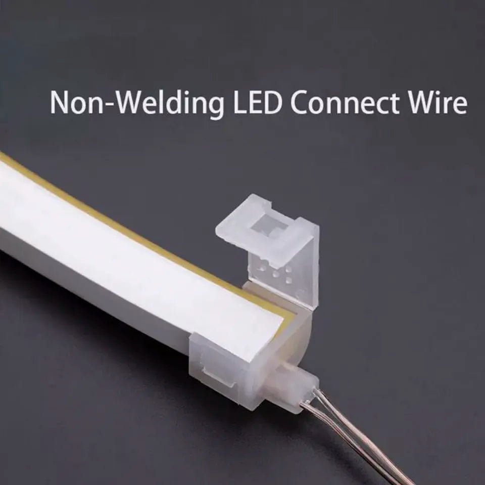 LED Neon Flex 12V/24V Non Welding Wire Connector for 6x12mm Single Colour Neon Flex - UK LED Lights