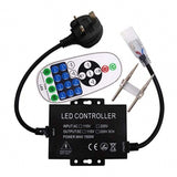 LED Neon Flex 220V 240V 8x16mm 23 - Key RF Remote Control 1500W Dimmer Transformer for Brightness Adjustment - UK LED Lights