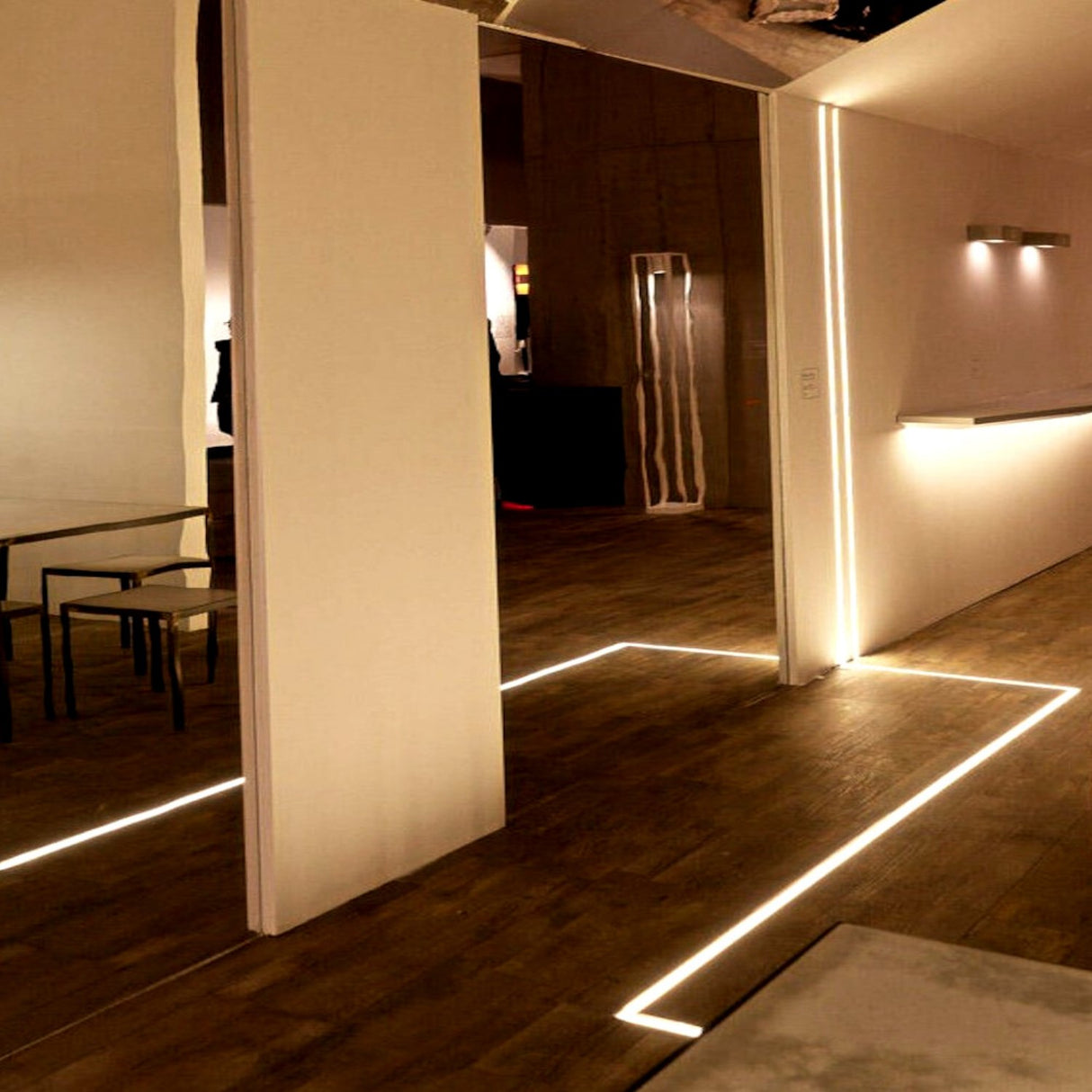 LED Strip Light Aluminium Recessed Profile Milky Cover Cabinet LED Channel - UK LED Lights