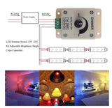 LED Strip & Neon Flex Dimmer Switch DC 12V 24V 8A Adjustable Brightness Single Colour - UK LED Lights