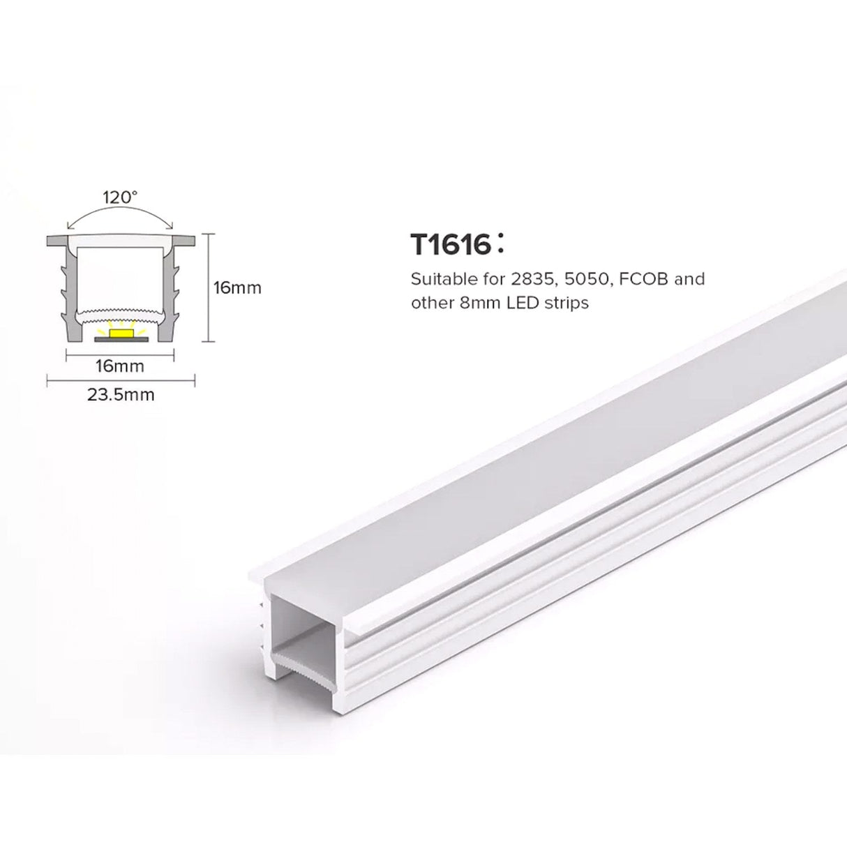 LED Strip Silicone Neon Flex Profile Cover Body Flexible Bendable 16x16mm - UK LED Lights