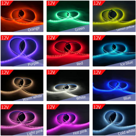 Led Strips 12V SMD2835 S Shape Bendable 120 Leds/m 6mm 5 Metre - UK LED Lights