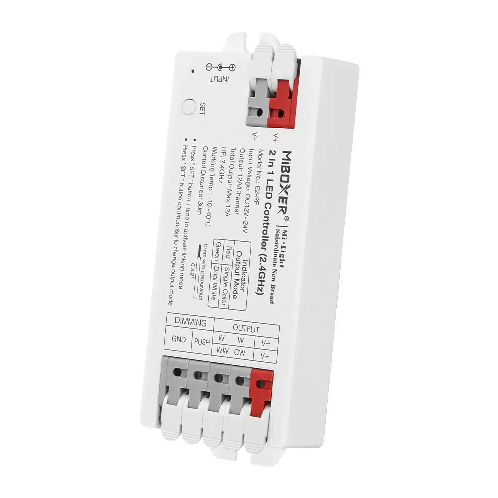 Miboxer E2 - RF 2 in 1 LED RF Controller 12V - 24V - UK LED Lights