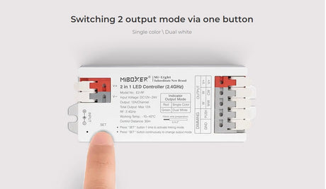 Miboxer E2 - RF 2 in 1 LED RF Controller 12V - 24V - UK LED Lights