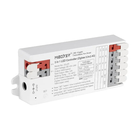 Miboxer E3 - RF 2 in 1 LED RF Controller 12V - 24V RGB/RGBW & RGB+CCT - UK LED Lights