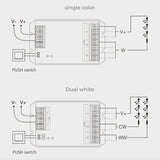 MiBoxer HW2 2 in 1 LED Controller (WiFi+2.4G) Output Max 30A 12V 48V - UK LED Lights