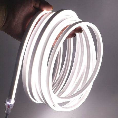 Mini Cool White Neon Flex 12V 6x12mm 120LEDs/m IP65 Waterproof 2.5cm Cut Kit - UK LED Lights