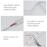 Mini Cool White Neon Flex 6000K 12V 6x12mm IP65 Waterproof 1cm Cut - UK LED Lights