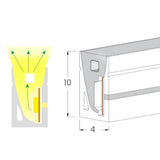 Mini Cool White Neon Flex 6000K 24V 4x10mm IP65 Waterproof 168LEDs/m - UK LED Lights